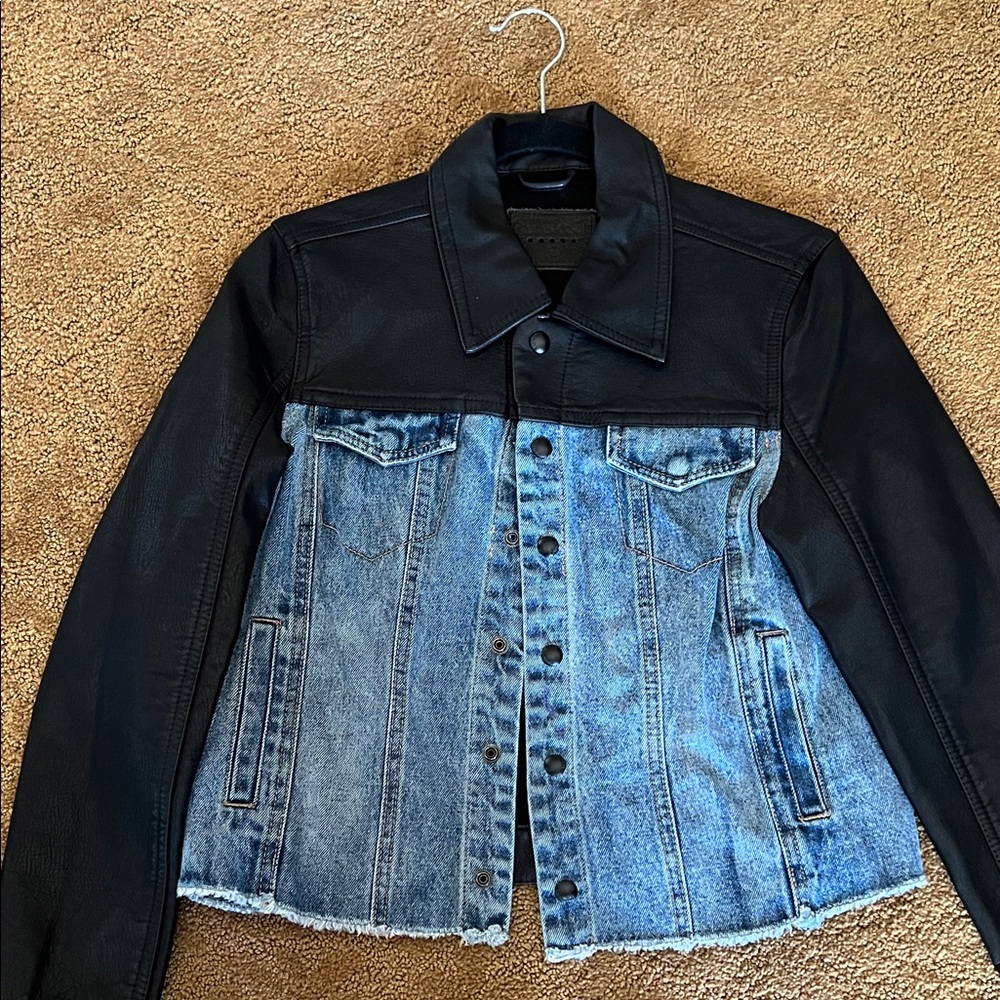 Blank NYC Black and Blue Jean Jacket